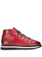 Doucal's Ridged-sole Lace-up Ankle Boots - Red