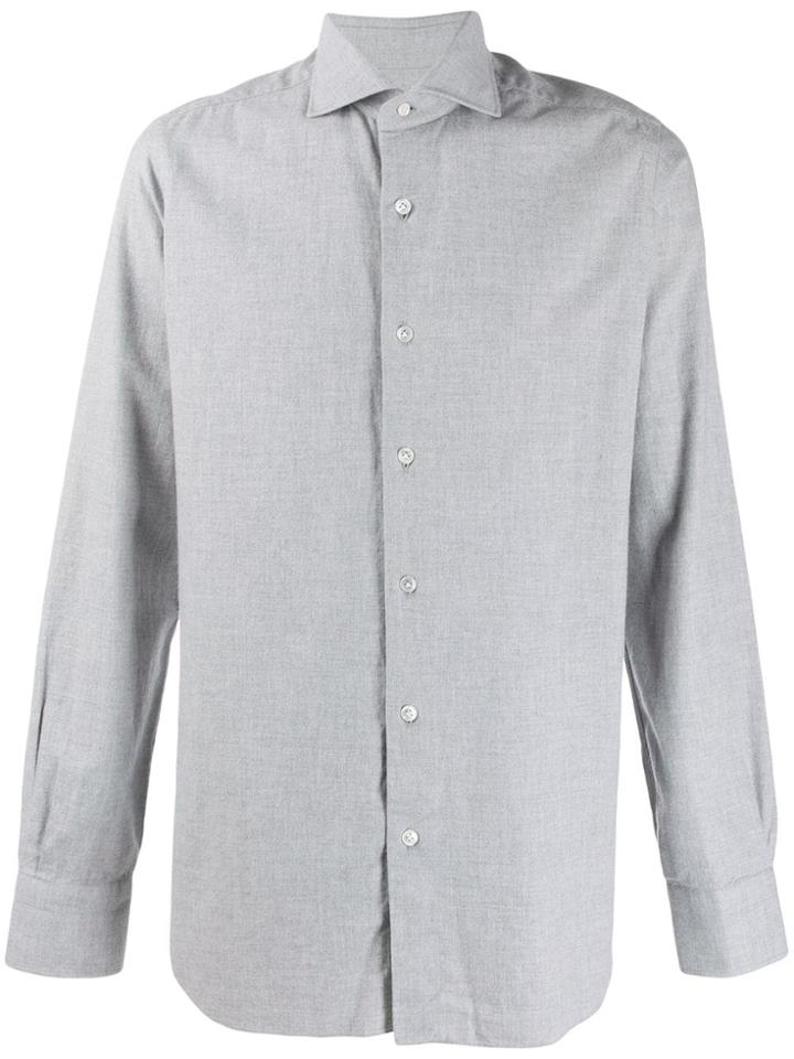 Barba Button Front Shirt - Grey