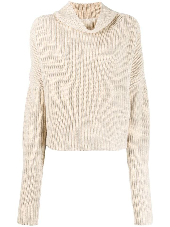 Petar Petrov Draped-neck Knit Sweater - Neutrals
