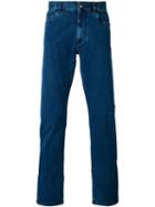 Canali Straight Leg Jeans, Men's, Size: 56, Blue, Cotton/elastodiene
