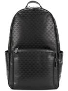 Emporio Armani Embossed Logo Pattern Backpack - Black