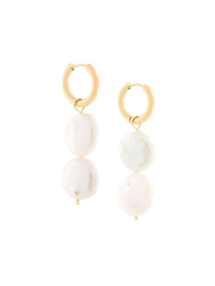 Sandralexandra Copo Double-pearl Earring - Gold