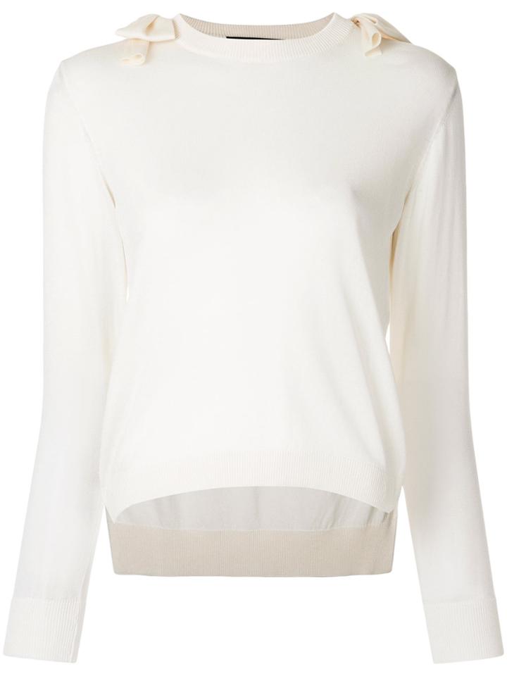 Simone Rocha High Low Jumper - White