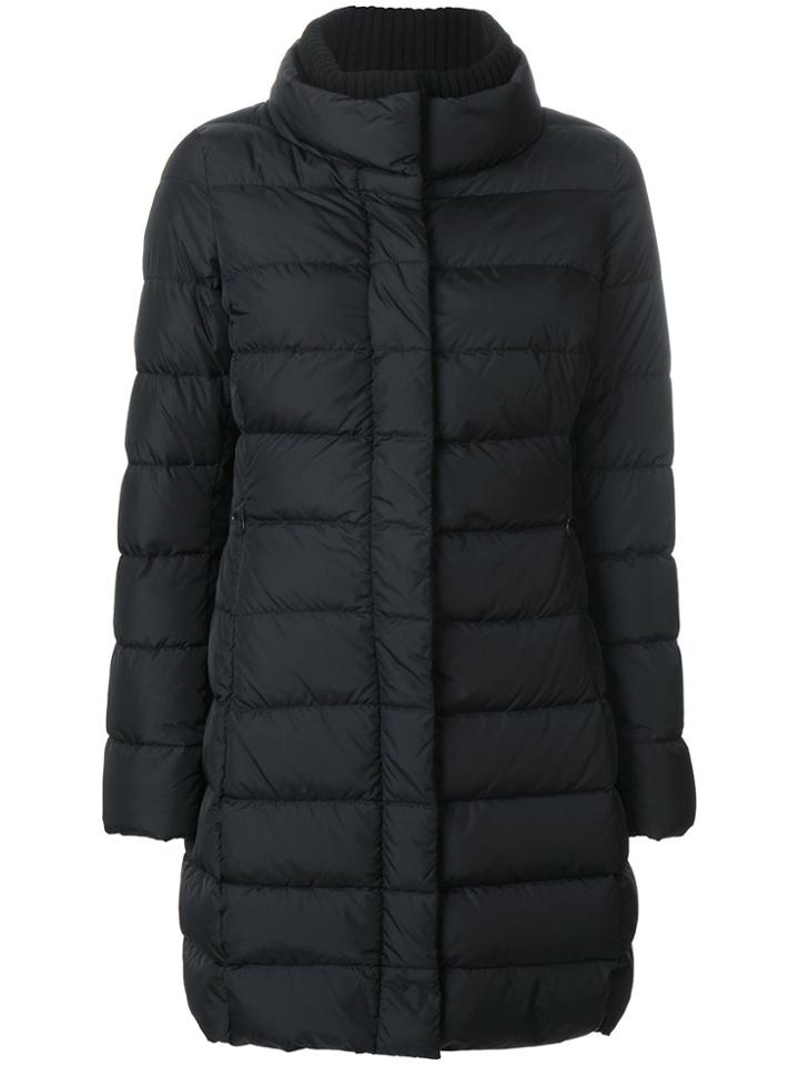 Herno Elasticated Waistband Padded Coat - Black
