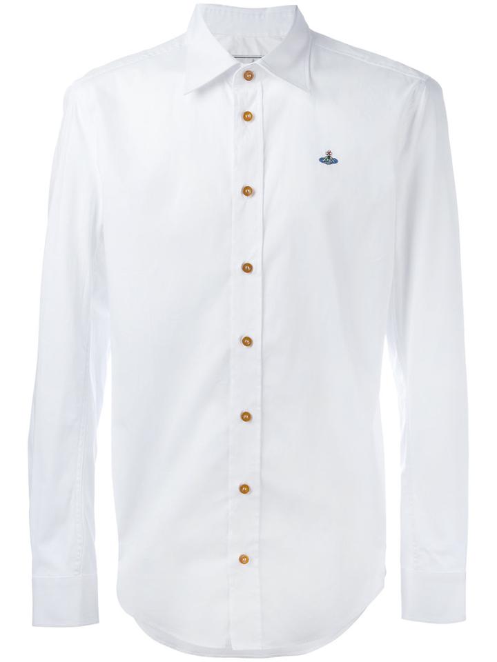 Vivienne Westwood Man Classic Shirt, Men's, Size: 50, White, Cotton/spandex/elastane