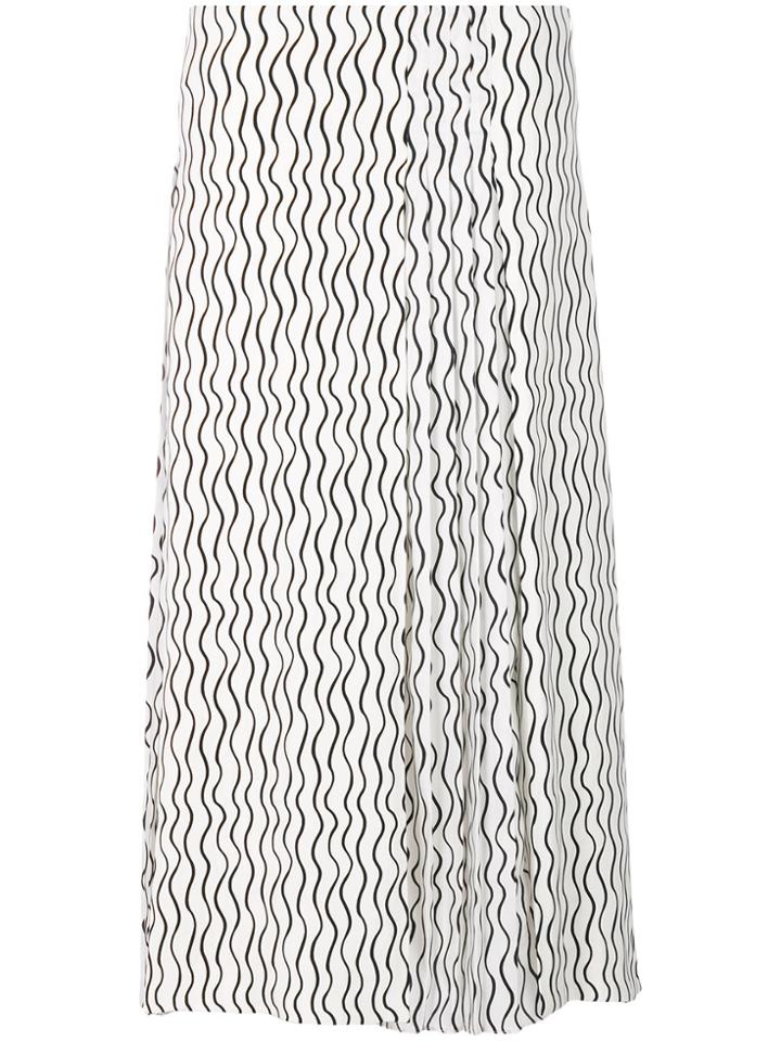 Victoria Victoria Beckham Pleat Insert Skirt With Scribble Print -