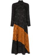 Ganni Ackerly Horse Print Silk Dress - Black