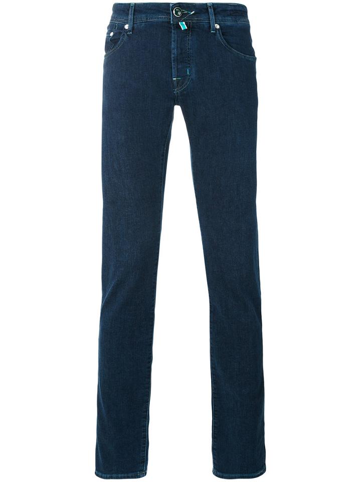 Jacob Cohen - Slim Fit Trousers - Men - Cotton/polyester/spandex/elastane - 30, Blue, Cotton/polyester/spandex/elastane