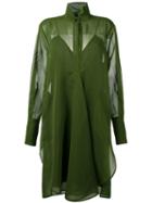 Petar Petrov Shirt Dress, Women's, Size: 36, Green, Silk/cupro