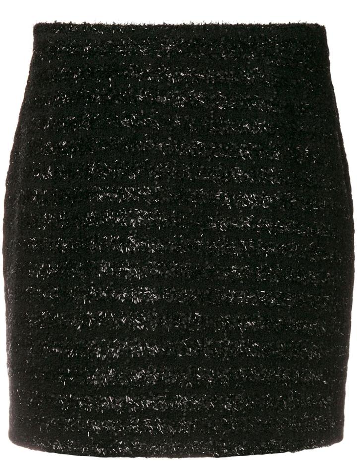 Alessandra Rich Shinny Mini Skirt - Black