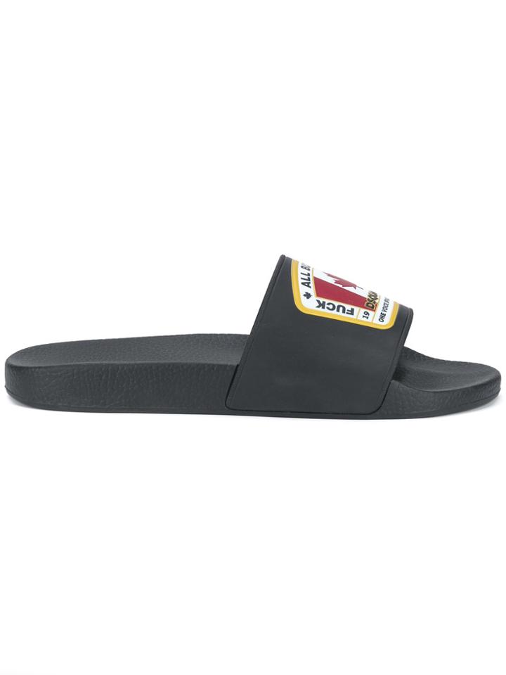 Dsquared2 Flag Slides - Black