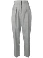 Max Mara Festa Check Trousers - Grey