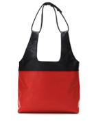 Mara Mac Bicolor Leather Tote Bag - Red
