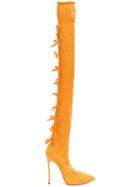 Casadei Knitted Sock Boots - Yellow & Orange
