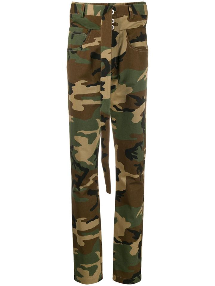 Unravel Project Camouflage-print Trousers - Green