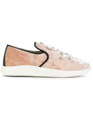 Giuseppe Zanotti Design Dazzling Kim Sneakers - Pink & Purple