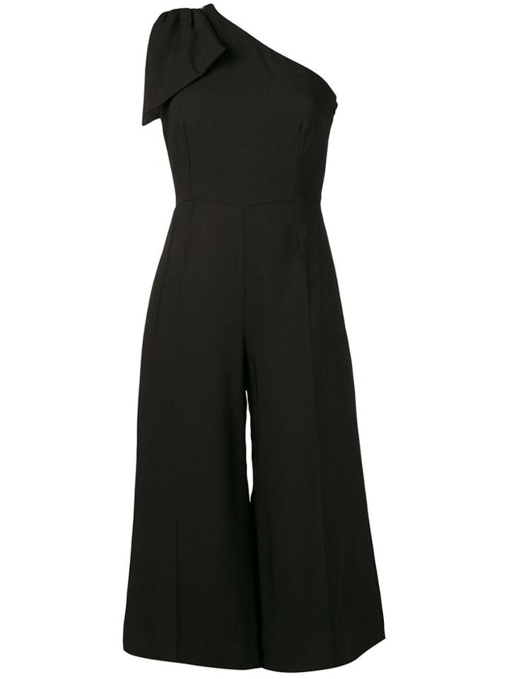 Elisabetta Franchi One-shoulder Cropped Jumpsuit - Black