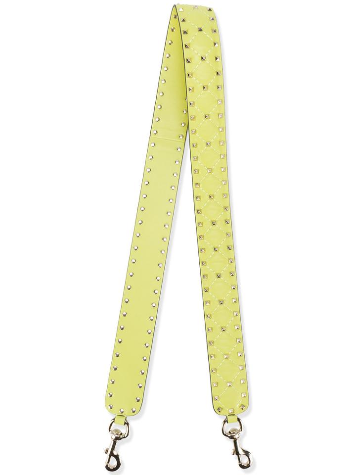 Valentino Valentino Garavani Rockstud Bag Strap, Women's, Yellow/orange, Leather/metal