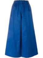 Sofie D Hoore Elastic Waist Palazzo Pants, Women's, Size: 38, Blue, Cotton