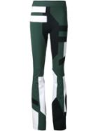 Anne Sofie Madsen Panelled Wide Leg Trousers, Women's, Size: Medium, Green, Viscose