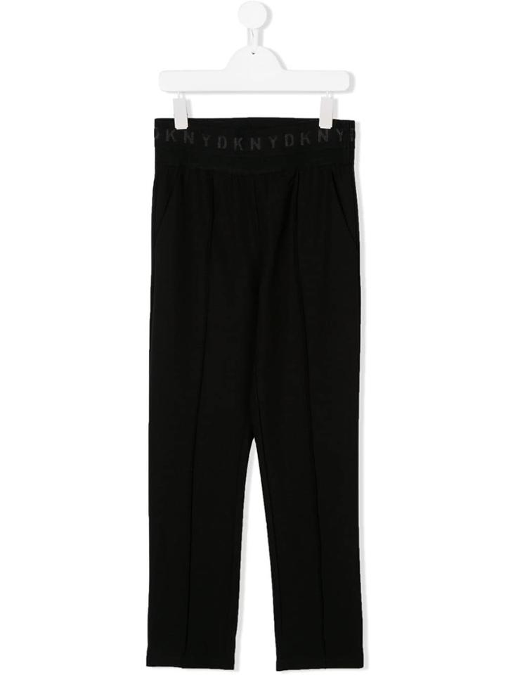 Dkny Kids Teen Logo Elasticated Waistband Trousers - Black