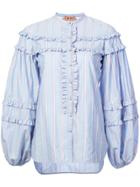 No21 Striped Frill-trim Shirt - Unavailable