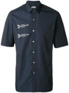 Lanvin Embroidered Arrow Shirt, Men's, Size: 42, Blue, Cotton