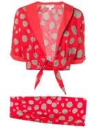 Balenciaga Pre-owned 1980's Dotted Print Set - Red