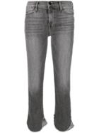 Frame Denim Curved Cuff Cropped Jeans - Black