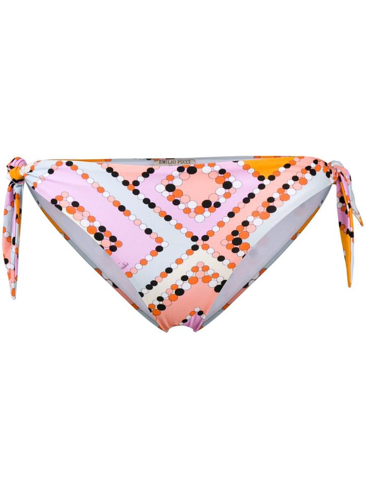 Emilio Pucci Printed Bikini Briefs - Pink & Purple