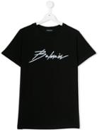 Balmain Kids Teen Cotton Logo T-shirt - Black