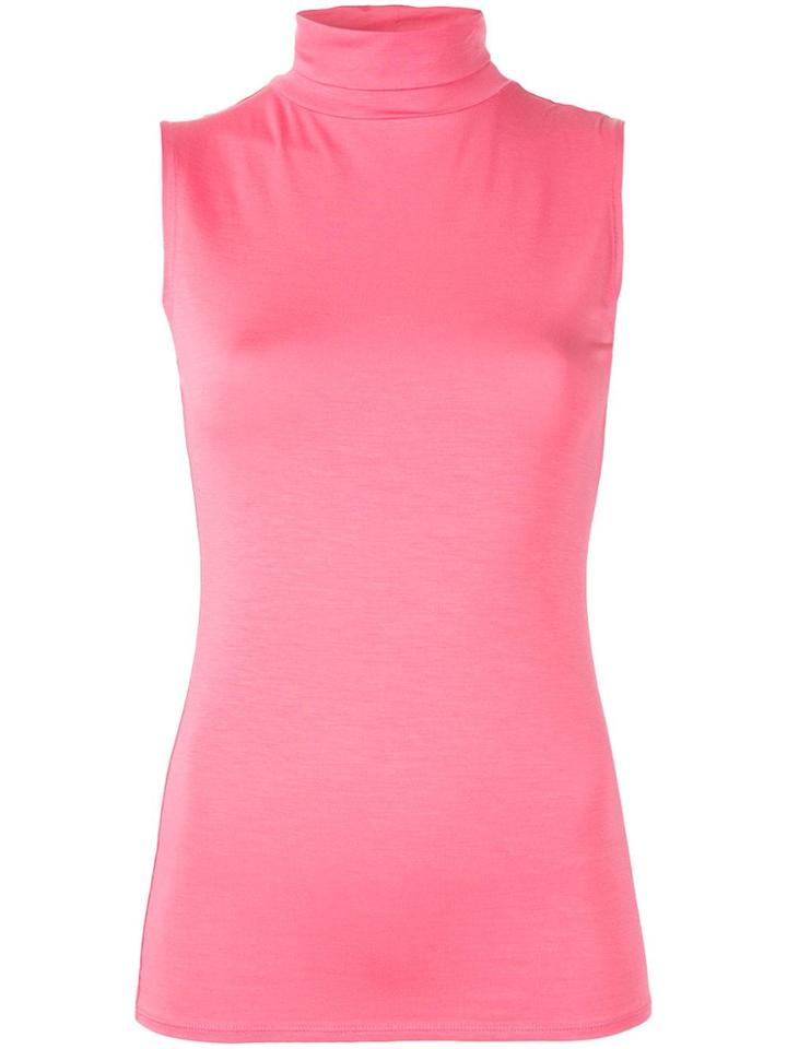Layeur Mock Neck Sleeveless Tank - Pink