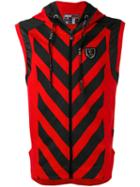 Plein Sport Striped Zipped Hoodie, Men's, Size: Small, Red