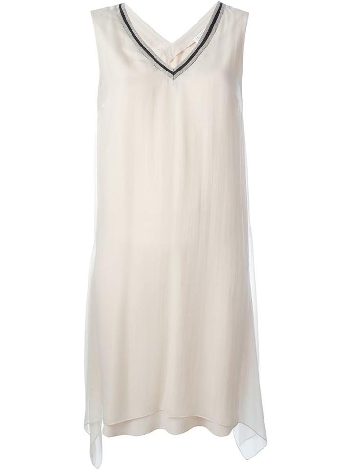 Brunello Cucinelli Beaded V-neck Dress