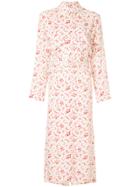 Maison Mihara Yasuhiro Belted Floral Dress - White