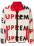 Supreme Reversible Logo Fleece Jacket - White