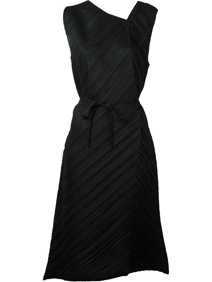 Pleats Please By Issey Miyake Pleated Flared Dress