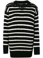 Ermanno Scervino Striped Knit Sweater - Black