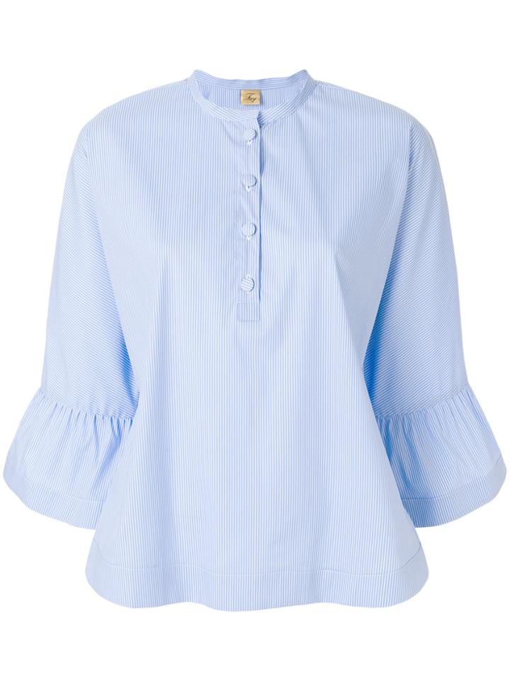 Fay Striped Blouse - Blue