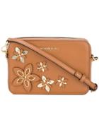 Michael Michael Kors Floral Applique Shoulder Bag - Brown