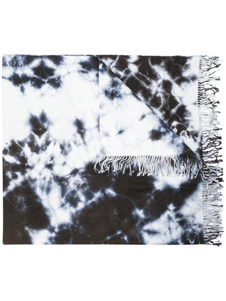 Suzusan Marble Pattern Knit Scarf - Black