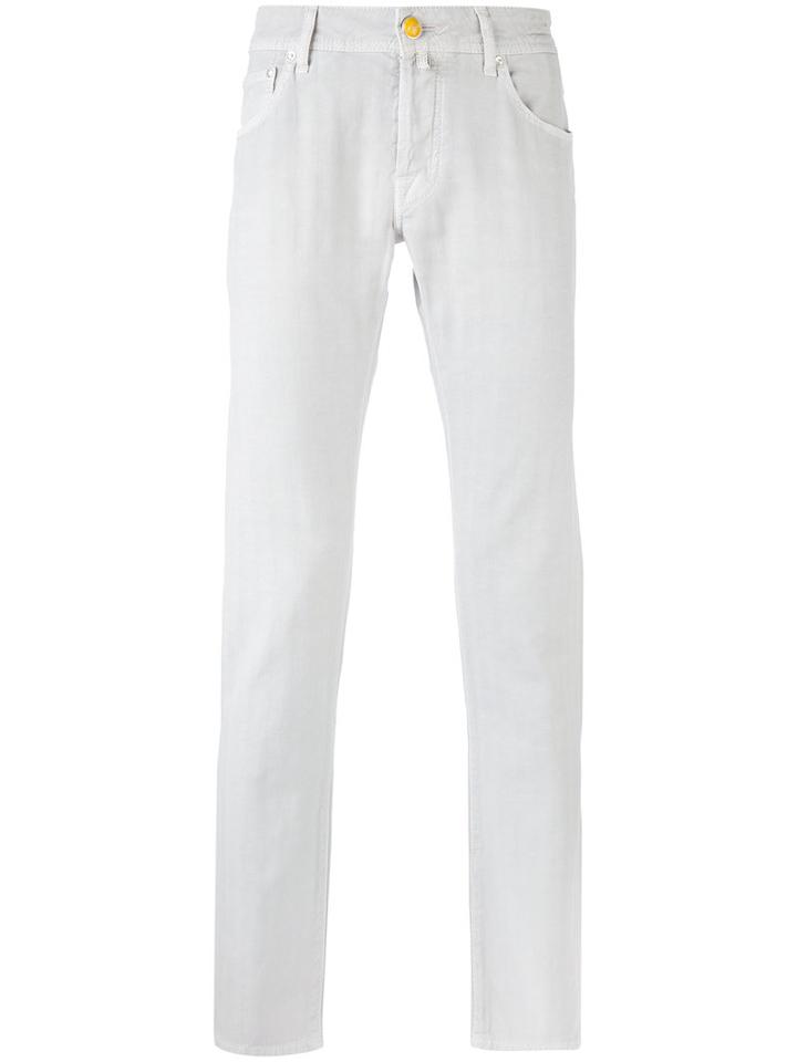 Jacob Cohen - Slim Fit Jeans - Men - Cotton/linen/flax/spandex/elastane - 35, Grey, Cotton/linen/flax/spandex/elastane