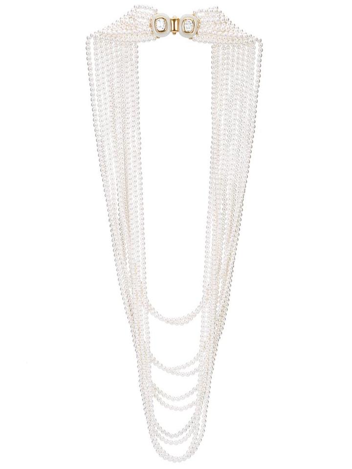 Oscar De La Renta Multi Strand Pearl Necklace, Women's, White