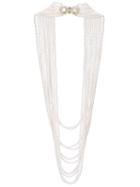 Oscar De La Renta Multi Strand Pearl Necklace, Women's, White