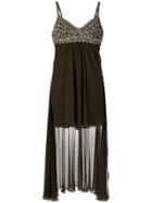 William Vintage Sheer Beaded Dress - Brown
