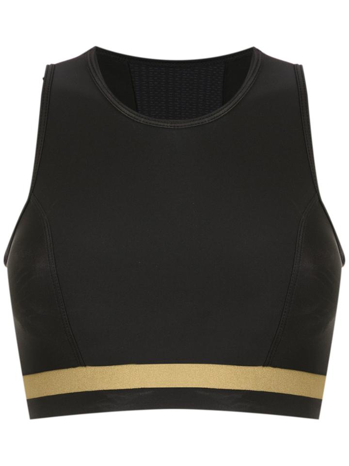 Track & Field Gold Compression Top - Black