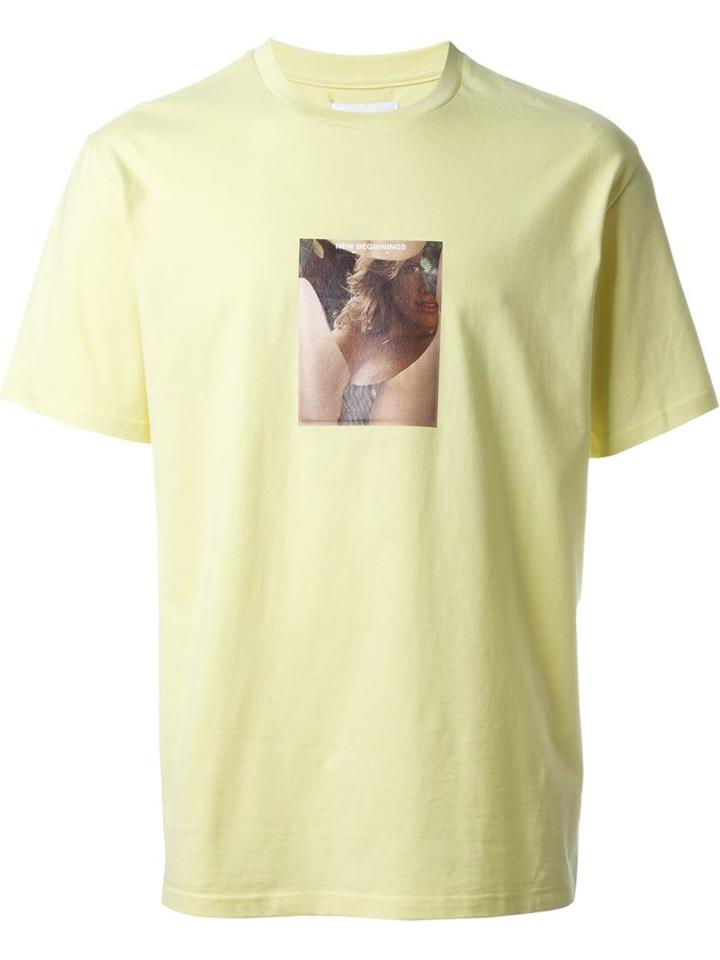 Misbhv Photo Print T-shirt, Men's, Size: Xl, Yellow/orange, Cotton