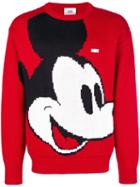 Gcds Mickey Mouse Intarsia Sweater - Red