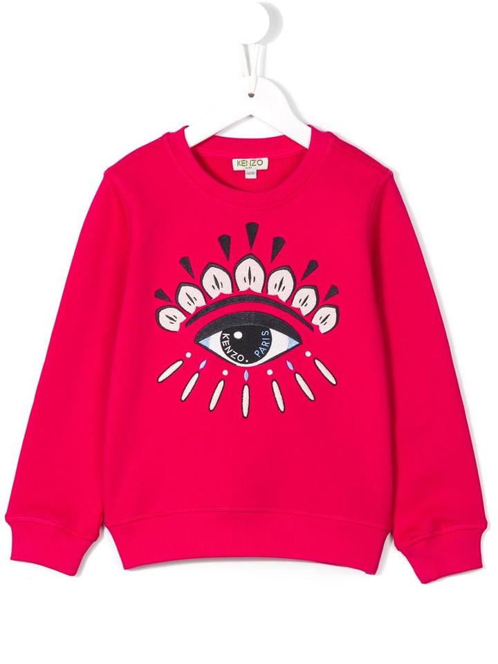 Kenzo Kids Eye Sweatshirt, Girl's, Size: 10 Yrs, Pink/purple