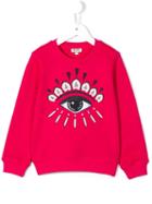 Kenzo Kids Eye Sweatshirt, Girl's, Size: 10 Yrs, Pink/purple